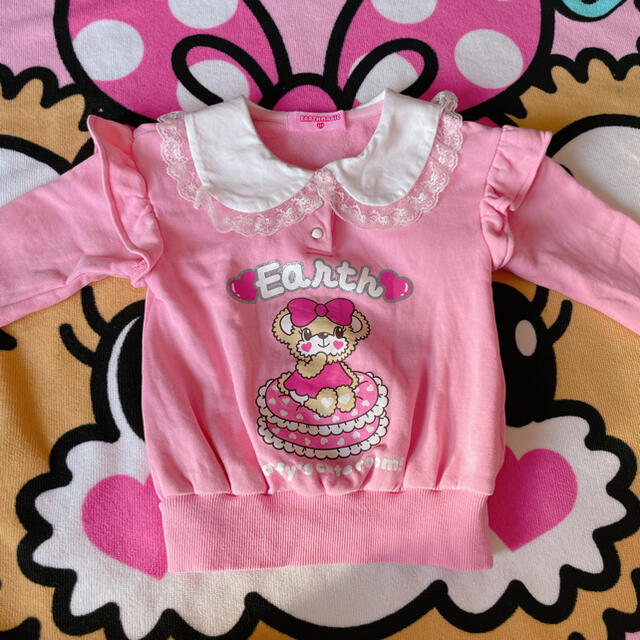 EARTHMAGIC(アースマジック)の㊷マフィーズルーム 襟付きトレーナー キッズ/ベビー/マタニティのキッズ服女の子用(90cm~)(Tシャツ/カットソー)の商品写真