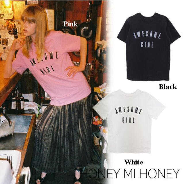 Honey mi Honey(ハニーミーハニー)の♥︎ハニーミーハニー♥︎ AWESOME GIRL Tシャツ レディースのトップス(Tシャツ(半袖/袖なし))の商品写真