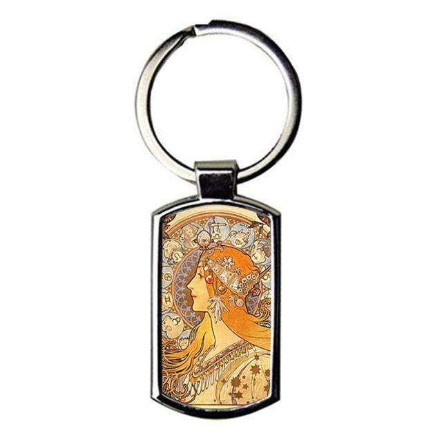 KM014-ミュシャ Mucha キーホルダー キーリング keyring 鍵 インテリア/住まい/日用品のインテリア小物(その他)の商品写真