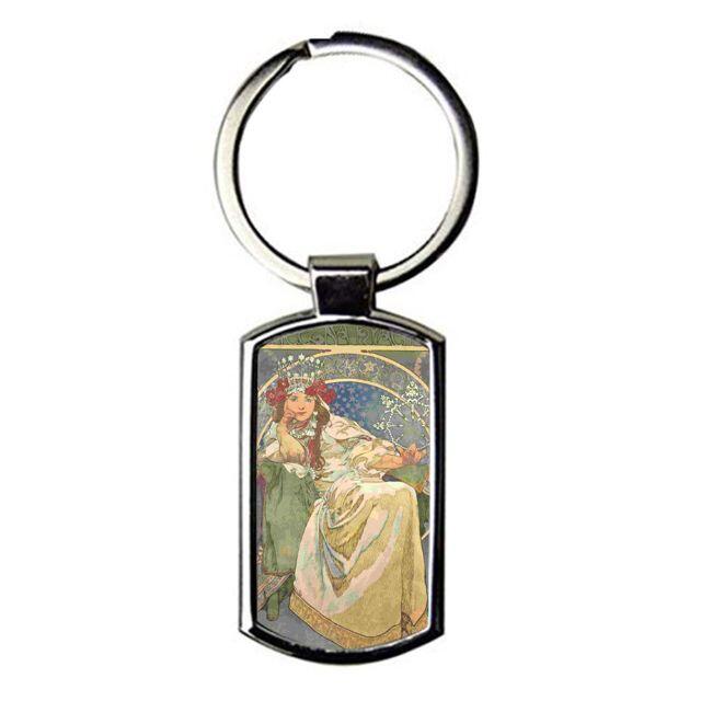 KM015-ミュシャ Mucha キーホルダー キーリング keyring 鍵 レディースのファッション小物(キーホルダー)の商品写真