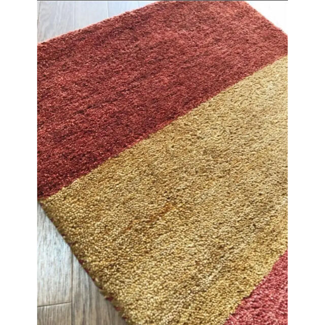 ウールギャべ 手織り74×140cm キッチンマットサイズ 新品未使用