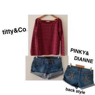 ティティアンドコー(titty&co)のtitty&Co. × PINKY&DIANNE コーデ(カットソー(長袖/七分))