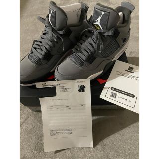 ナイキ(NIKE)のNIKE arejodan4 retro cool Gray 納品書原本付き(スニーカー)