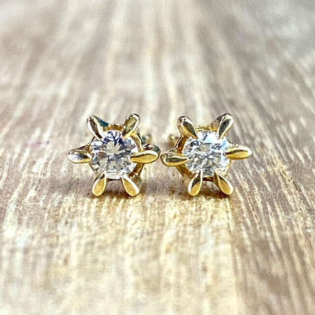 k18 スタッド ピアス ダイヤ 0.20ct M340 1