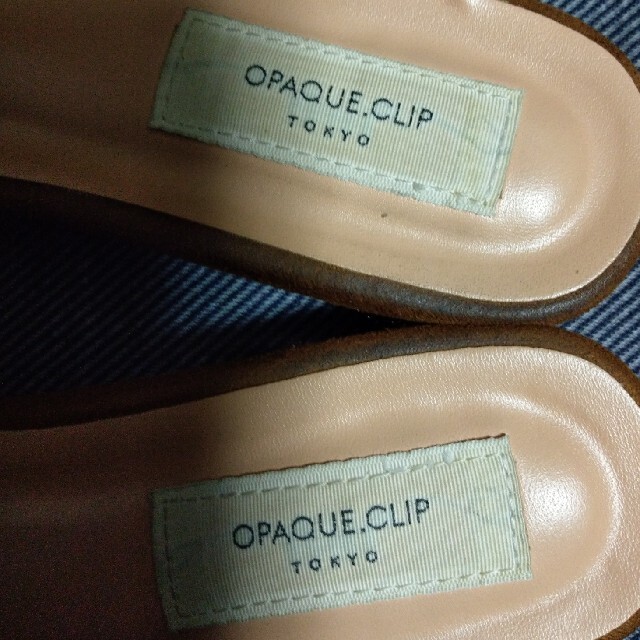 OPAQUE.CLIP(オペークドットクリップ)の☆使用感あり　OPAQUE　スウェードローヒールミュール☆ レディースの靴/シューズ(サンダル)の商品写真