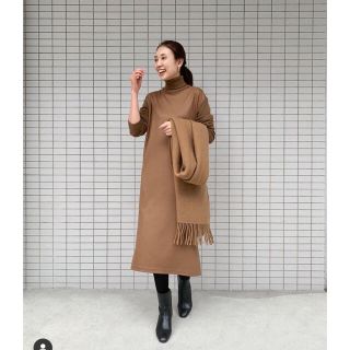 ニジュウサンク(23区)の専用です！23区リブコンビタートルスリットニットワンピース(ロングワンピース/マキシワンピース)