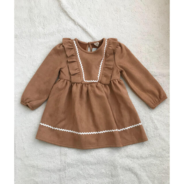 ベロア　ワンピース キッズ/ベビー/マタニティのキッズ服女の子用(90cm~)(ワンピース)の商品写真