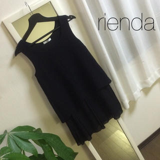 リエンダ(rienda)のプリーツ切替ワンピース(ミニワンピース)