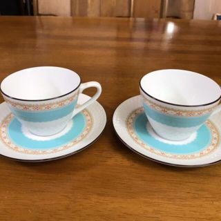 ノリタケ(Noritake)のNORITAKEハミングブルー　可愛いペアカップ(グラス/カップ)