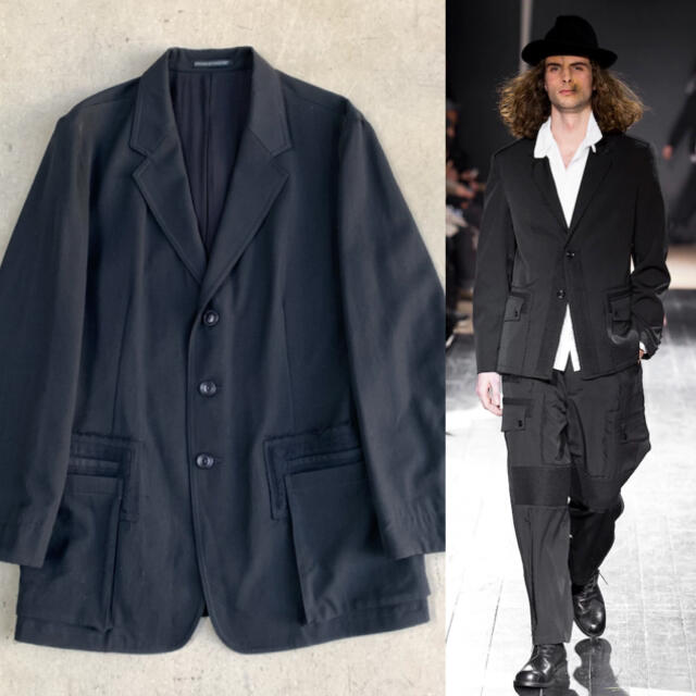 Yohji Yamamoto(ヨウジヤマモト)のヨウジヤマモト プールオム 15aw 3重ジャケット 三重 レイヤード メンズのジャケット/アウター(テーラードジャケット)の商品写真