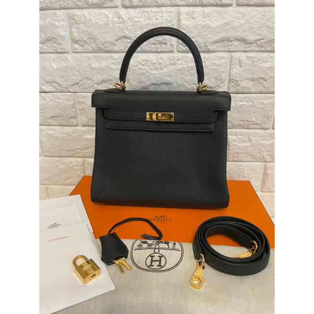 Hermes(エルメス)の①⭐︎極美品⭐︎HERMESエルメス ケリー25 トゴ 黒 レディースのバッグ(ハンドバッグ)の商品写真