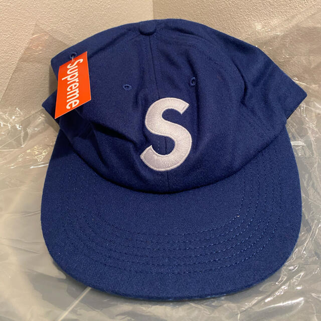 Supreme wool S logo 6-panel navy