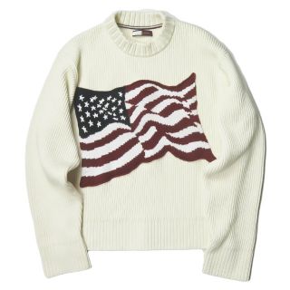 トミーヒルフィガー(TOMMY HILFIGER)のHILFIGER COLLECTION ヒルフィガーコレクション 20SS RIB KNIT JUMPER フラッグリブニットジャンパー RE0RE00487 M ホワイト セーター 星条旗 TOMMY HILFIGER トップス【中古】【HILFIGER COLLECTION】(ニット/セーター)