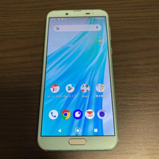 アクオス(AQUOS)の新プランpovo対応○AQUOS sense2 アイスグリーン SIMフリー(スマートフォン本体)