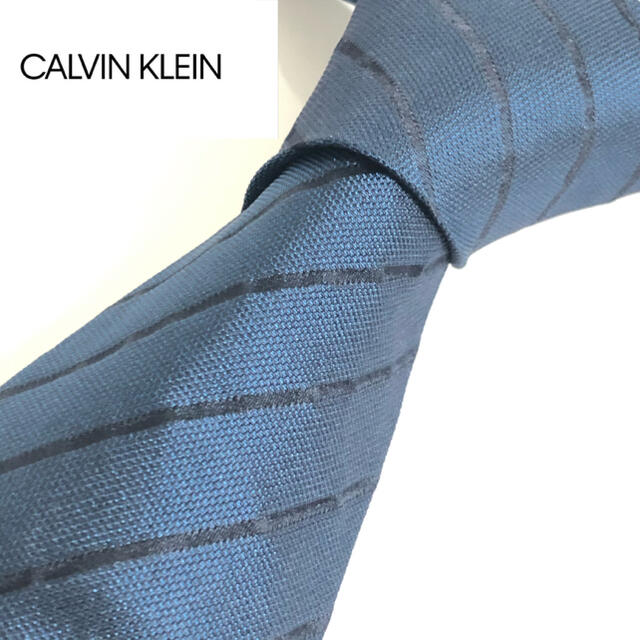 Calvin Klein(カルバンクライン)のCalvin Klein collection ネクタイ ストライプ ネイビー メンズのファッション小物(ネクタイ)の商品写真