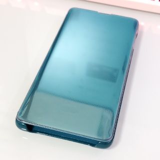 ギャラクシー(Galaxy)の【中古】Galaxy S10 Clear View Cover グリーン(Androidケース)