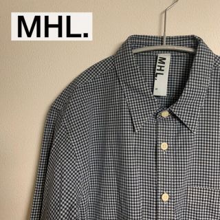 マーガレットハウエル(MARGARET HOWELL)のMHL. マーガレットハウエル　シャツ　ギンガムチェック　青　黒　サイズS(シャツ)