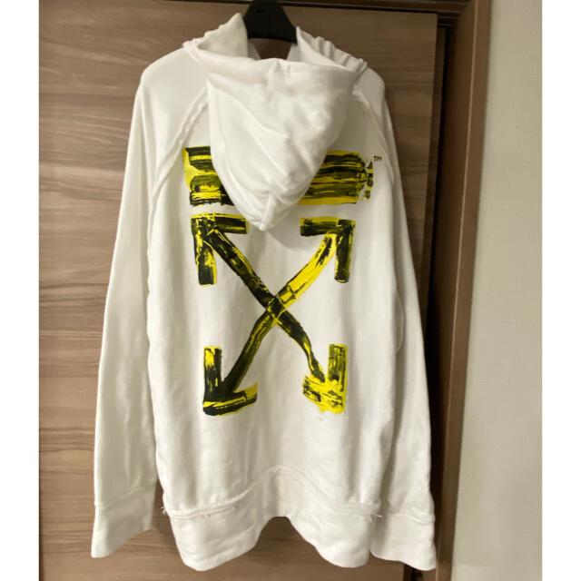 大人気】 OFF-WHITE - off-white オーバーサイズ パーカー 白 ホワイト