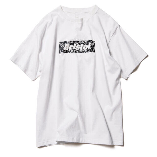 F.C.R.B.(エフシーアールビー)のF.C.Real Bristol バンダナ BOX LOGO TEE 白 メンズのトップス(Tシャツ/カットソー(半袖/袖なし))の商品写真