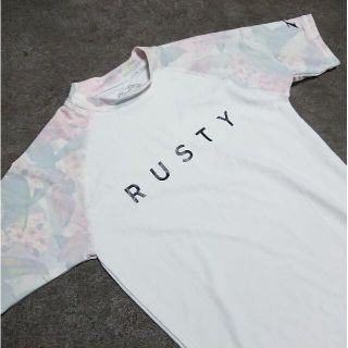 ラスティ(RUSTY)の■未使用■RUSTY 半袖Tシャツ■レディース　サイズM■白ホワイト■ラスティ(Tシャツ(半袖/袖なし))