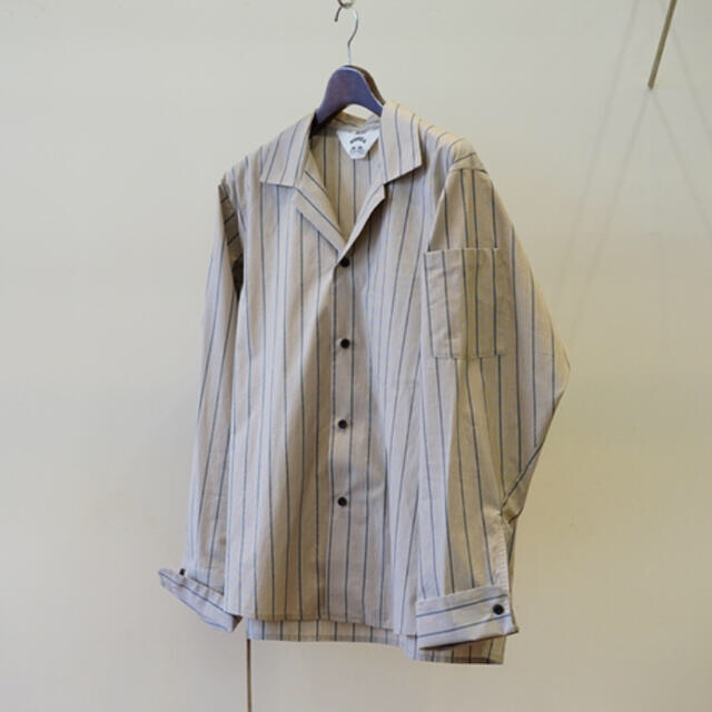 SUNSEA - SUNSEA BEIGE BK STRIPE GIGOLO SHIRT 改の通販 by