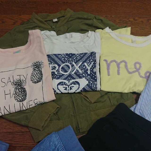 Roxy(ロキシー)の春夏物 140 女の子 まとめ売り ROXY H&M ﾏｰｷｰｽﾞﾌﾞﾘｰｽﾞ キッズ/ベビー/マタニティのキッズ服女の子用(90cm~)(Tシャツ/カットソー)の商品写真