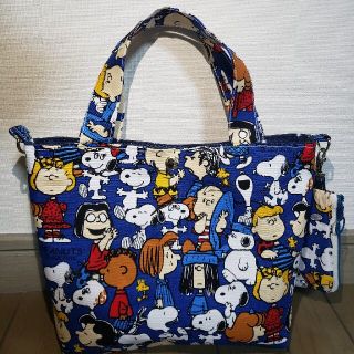 スヌーピー(SNOOPY)のスヌーピーハンドメイド　トートポーチセット(バッグ)