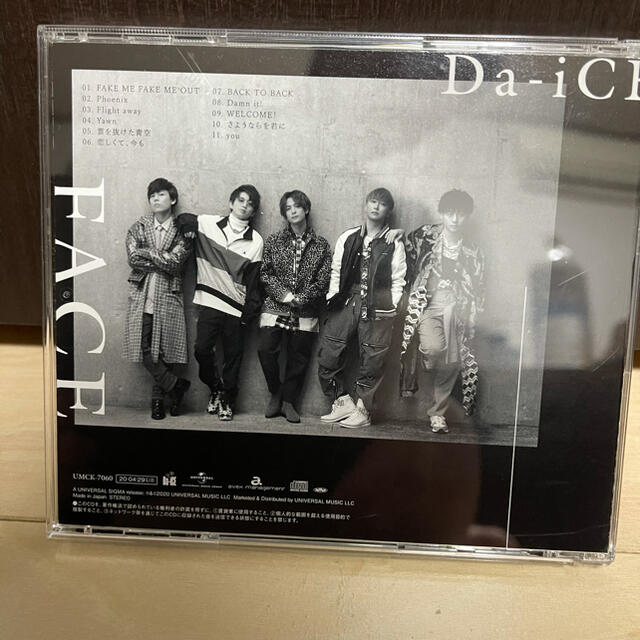 DICE(ダイス)のDa-iCE  アルバムFACE エンタメ/ホビーのCD(ポップス/ロック(邦楽))の商品写真