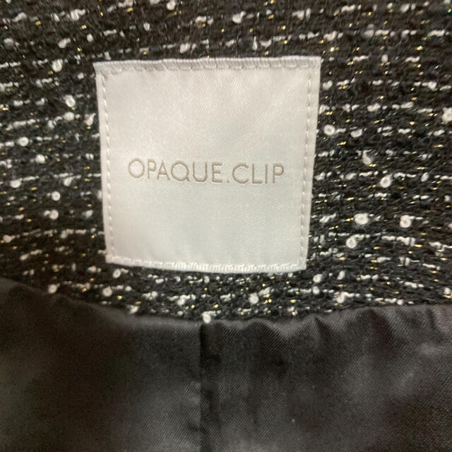 OPAQUE.CLIP(オペークドットクリップ)の新品　オペーク　ノーカラーツイードジャケット レディースのジャケット/アウター(ノーカラージャケット)の商品写真