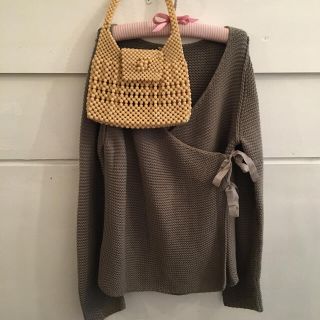 ボンポワン(Bonpoint)の最終お値下げ🍒Bonpoint cachecoeur ribbon knit.(ニット/セーター)