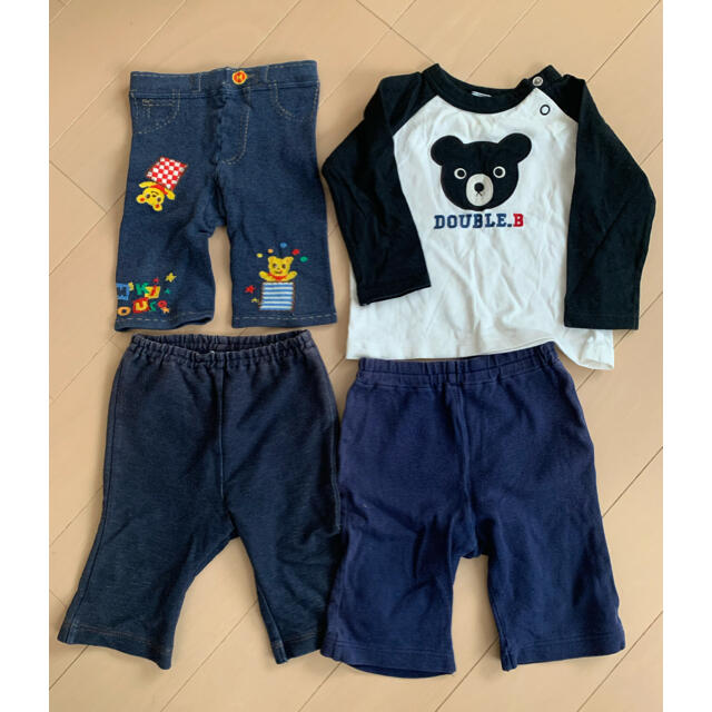 DOUBLE.B(ダブルビー)のミキハウス　ダブルビー　男の子セット　80 キッズ/ベビー/マタニティのベビー服(~85cm)(パンツ)の商品写真