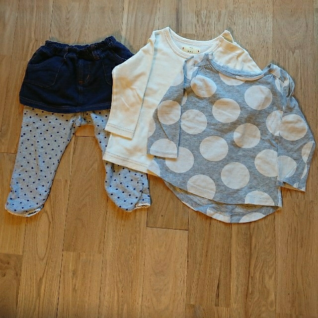 ベルメゾン(ベルメゾン)の長袖 七分袖 Tシャツ スカッツ スカート 80 ベルメゾン babyGap キッズ/ベビー/マタニティのベビー服(~85cm)(シャツ/カットソー)の商品写真