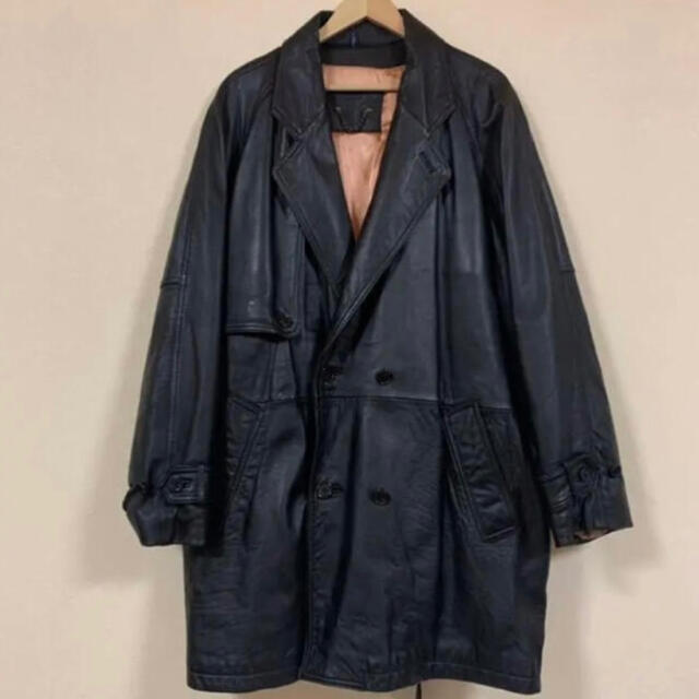 ユバーバ様専用　vintage レザーコート♡ レディースのジャケット/アウター(ロングコート)の商品写真