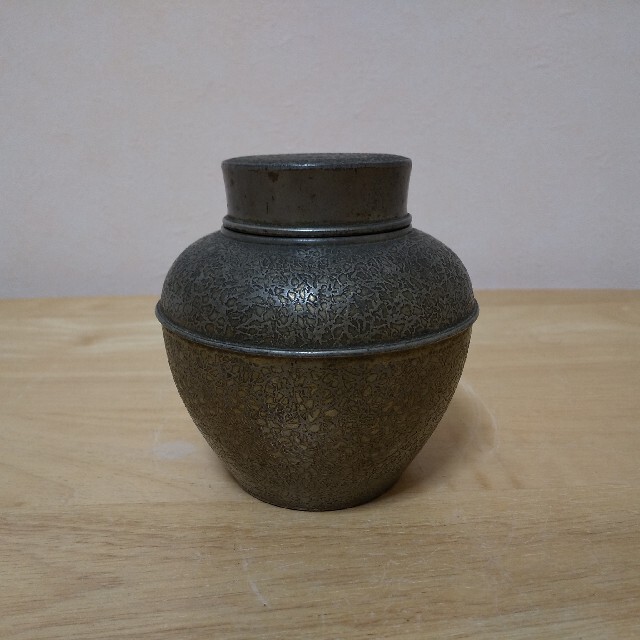 美術品/アンティーク錫製 茶壺 茶入