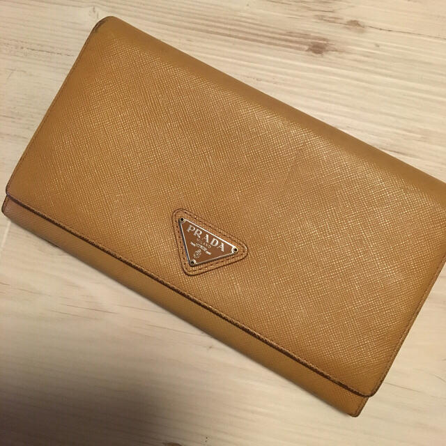 PRADA - 正規品 PRADA サフィアーノ キャメル 長財布 の通販 by xx ...