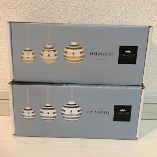 ケーラー(Kahler)のKAHLER  OMAGGIO オーナメント　ゴールド&シルバー(インテリア雑貨)