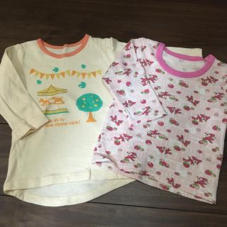 シマムラ(しまむら)の長袖　肌着　シャツ　2枚セット　90サイズ(下着)