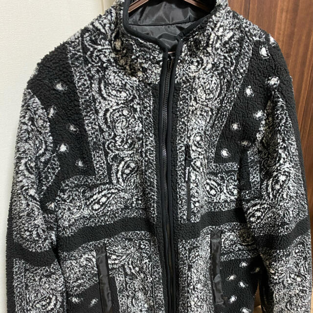 supreme bandana fleece 黒 L