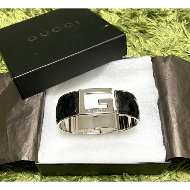 Gucci(グッチ)の箱付き✨【良品】GUCCI グッチ　ブレスレット　レザー/ステンレス メンズのアクセサリー(ブレスレット)の商品写真