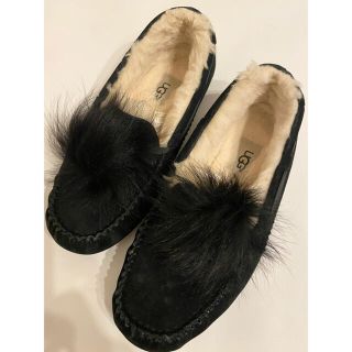 アグ(UGG)のUGG♡アグ♡モカシン♡ダコタ♡ポンポン♡Dakota PomPom♡ブラック(スリッポン/モカシン)