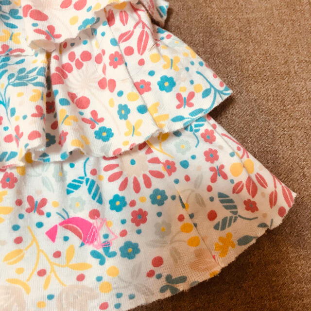 PETIT BATEAU(プチバトー)のプチバトー 🇫🇷3段フリルスカート　5ans 110cm キッズ/ベビー/マタニティのキッズ服女の子用(90cm~)(スカート)の商品写真