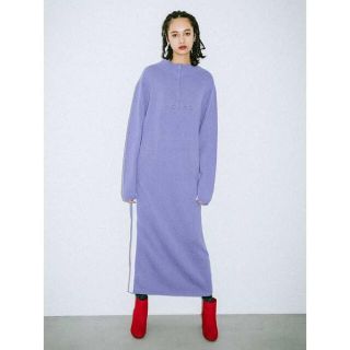 x-girl ロング フリース ハーフジップ ワンピ size1 グリーン