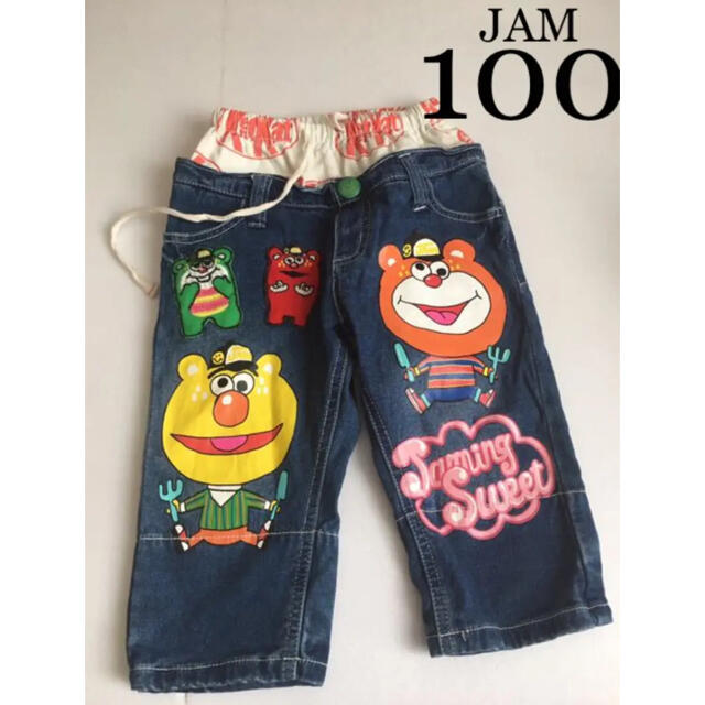 JAM(ジャム)のJAM  パンツ　デニムパンツ　長ズボン　ワッペン　100 キッズ/ベビー/マタニティのキッズ服男の子用(90cm~)(パンツ/スパッツ)の商品写真