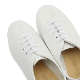 レペット(repetto)のrepetto レペット ジャズシューズ 白 レザー 24cm(バレエシューズ)