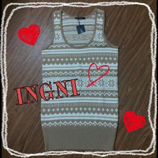 イング(INGNI)のINGNI☆新品ノルディック柄ジャンスカ(ミニワンピース)