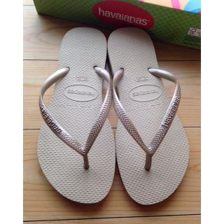 ハワイアナス(havaianas)の新品未使用 ハワイアナス ビーチサンダル スリム(ビーチサンダル)