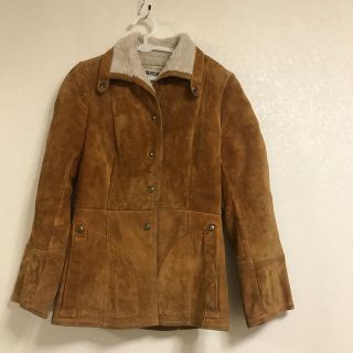 vintage ランチジャケット 本革　genuine leather 70s(ムートンコート)