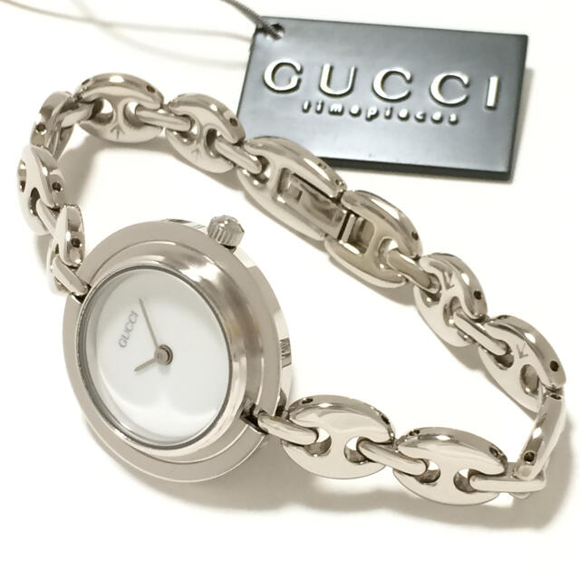 Gucci(グッチ)の5.新品同様 グッチ GUCCI 時計 チェンジベゼル マリーナ シルバー レディースのファッション小物(腕時計)の商品写真