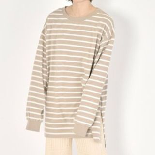 ダブルクローゼット(w closet)のw closet クルーネックサイドスリットロンＴ(Tシャツ(長袖/七分))