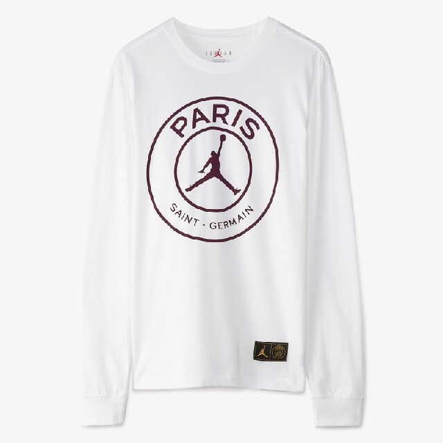 NIKE(ナイキ)のサイズS パリサンジェルマン PSG ジョーダン Jordan ロンT 白 メンズのトップス(Tシャツ/カットソー(七分/長袖))の商品写真